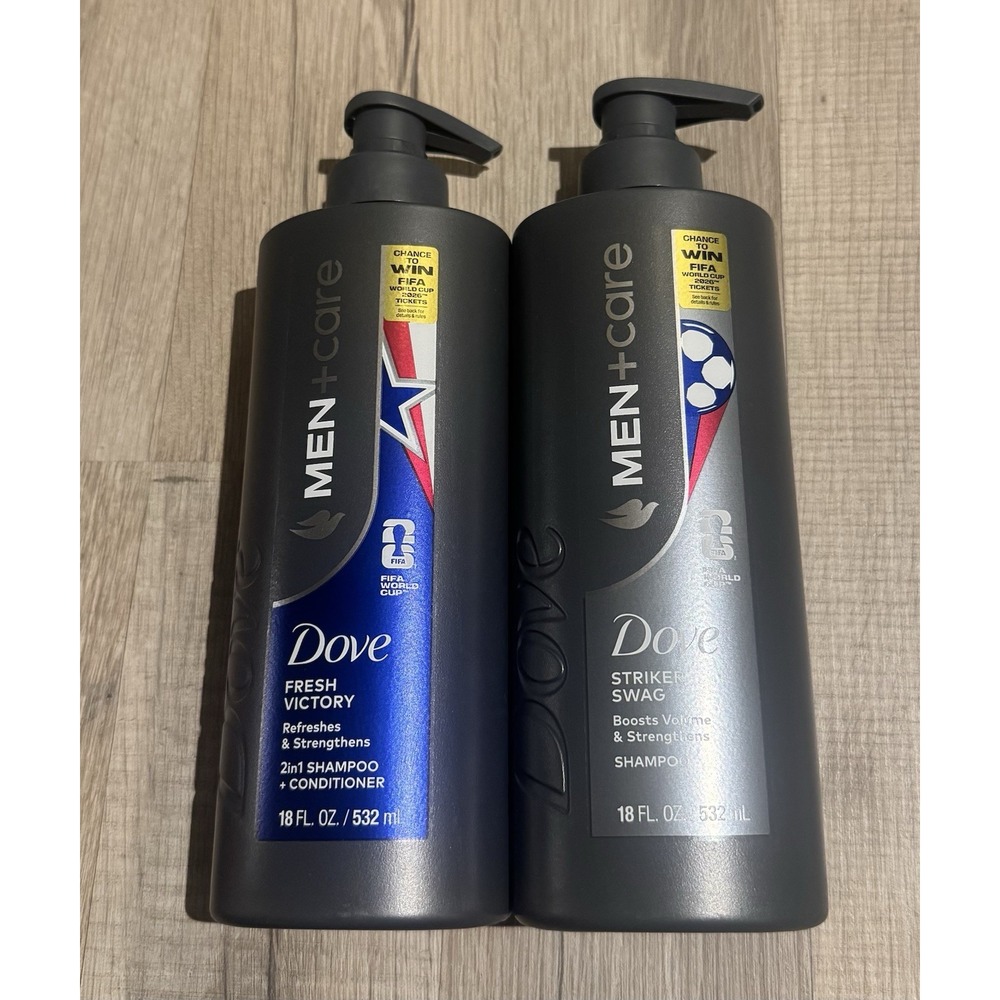 Dove MEN+CARE FIFA 2-in-1 Shampoo + Conditioner 18oz Pump 2 Pack